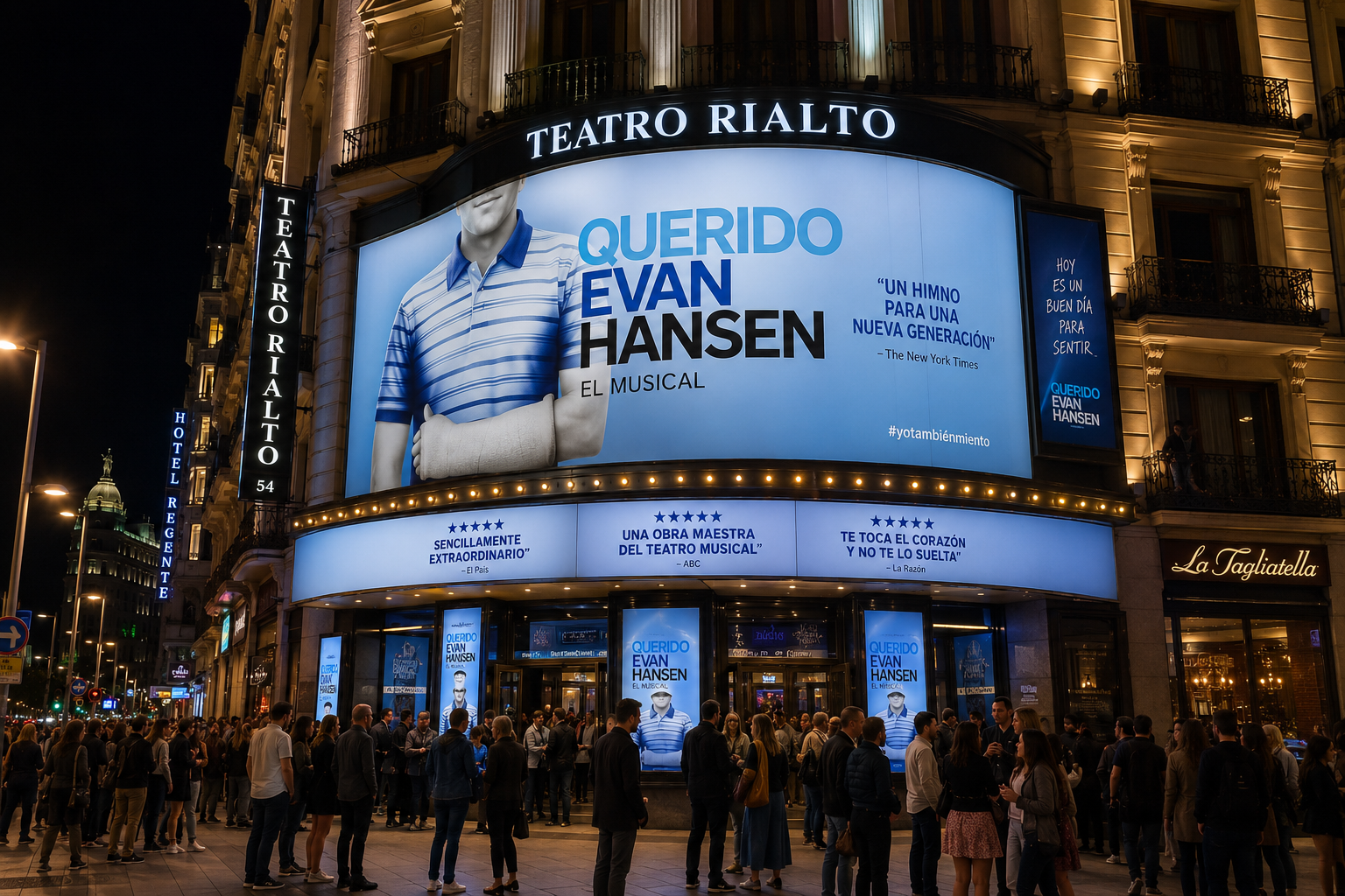Querido Evan Hansen teatro Rialto restaurante Desengaño13