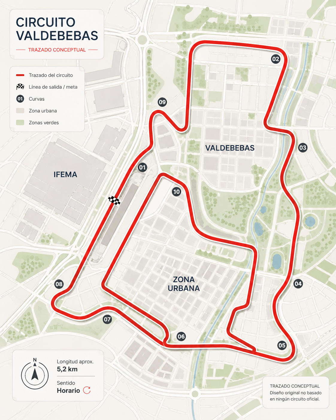 Circuito MADRING de Fórmula 1 en IFEMA Madrid, sede del Gran Premio de España 2026