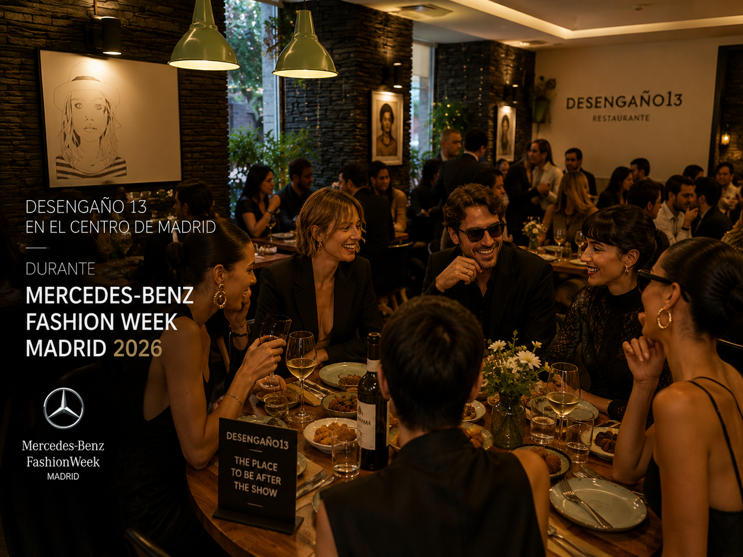 Restaurante Desengaño 13 en el centro de Madrid durante la Mercedes-Benz Fashion Week Madrid 2026