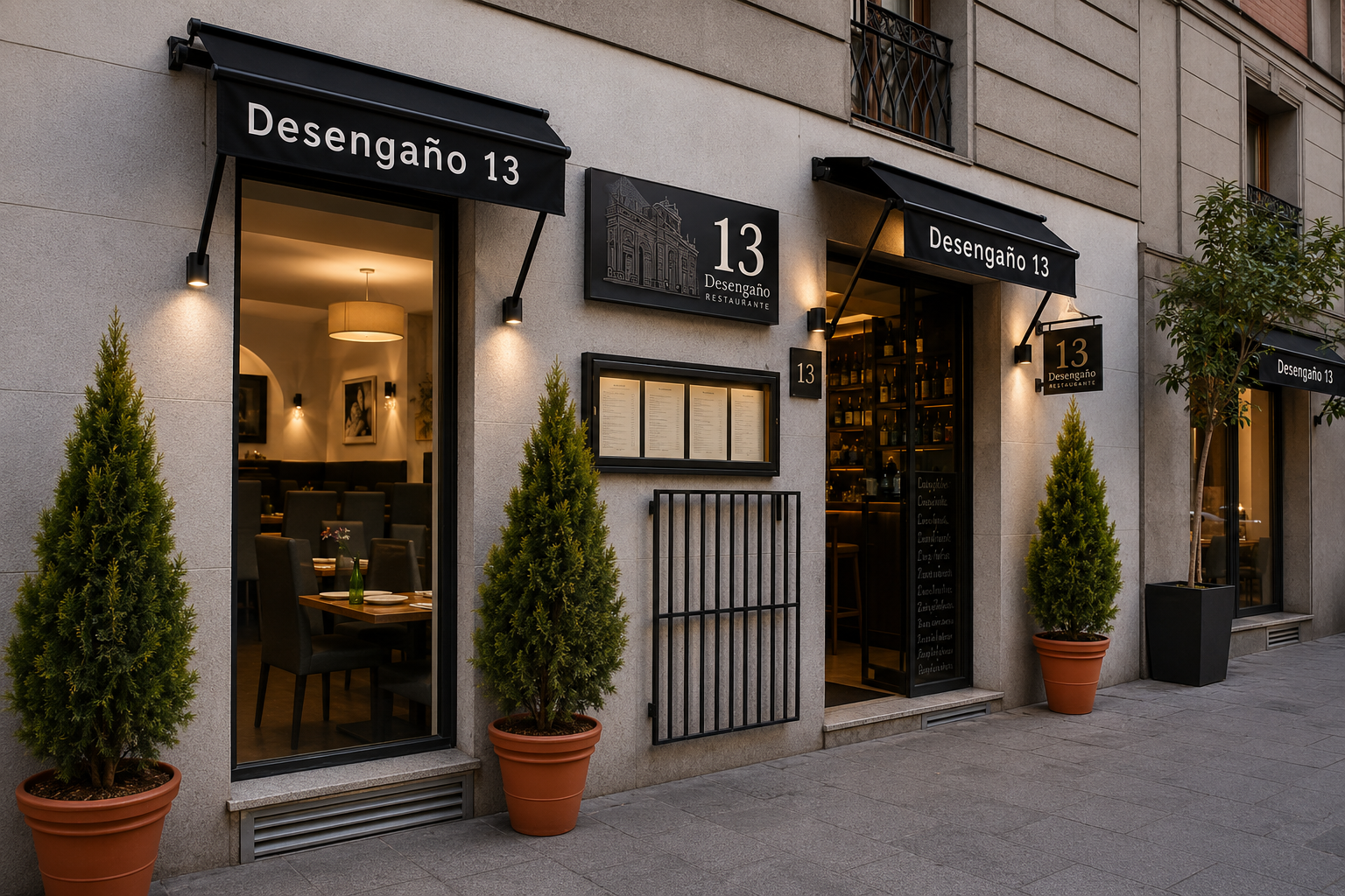 Restaurante Desengaño 13 en el centro de Madrid, ideal para comer durante el Gran Premio de Fórmula 1 2026